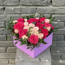 Цветочная композиция из Розы в коробке #REPLACE_PRED# Грязь