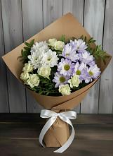 Букет цветов из:  Хризантемы и Розы в Грязь