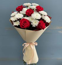 Букет цветов из:  Розы и Хризантемы в Грязь