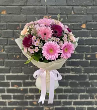 Букет цветов из:  Герберы и Хризантемы в Грязь