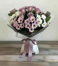 Букет цветов из:  Хризантемы и Розы в Грязь