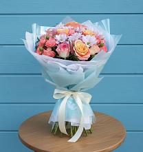 Букет цветов из:  Хризантемы и Розы в Грязь