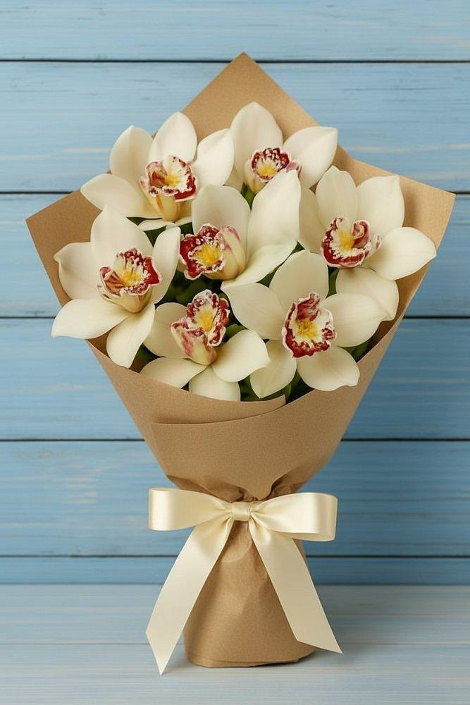 Букет цветов из: Орхидеи и Розы в Грязь