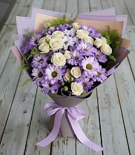 Букет цветов из:  Хризантемы и Розы в Грязь